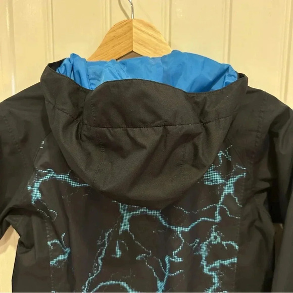 The North Face Dry Vent Boys Windbreaker Blue Lightning Hooded Raincoat S 7/8 - Picture 14 of 16